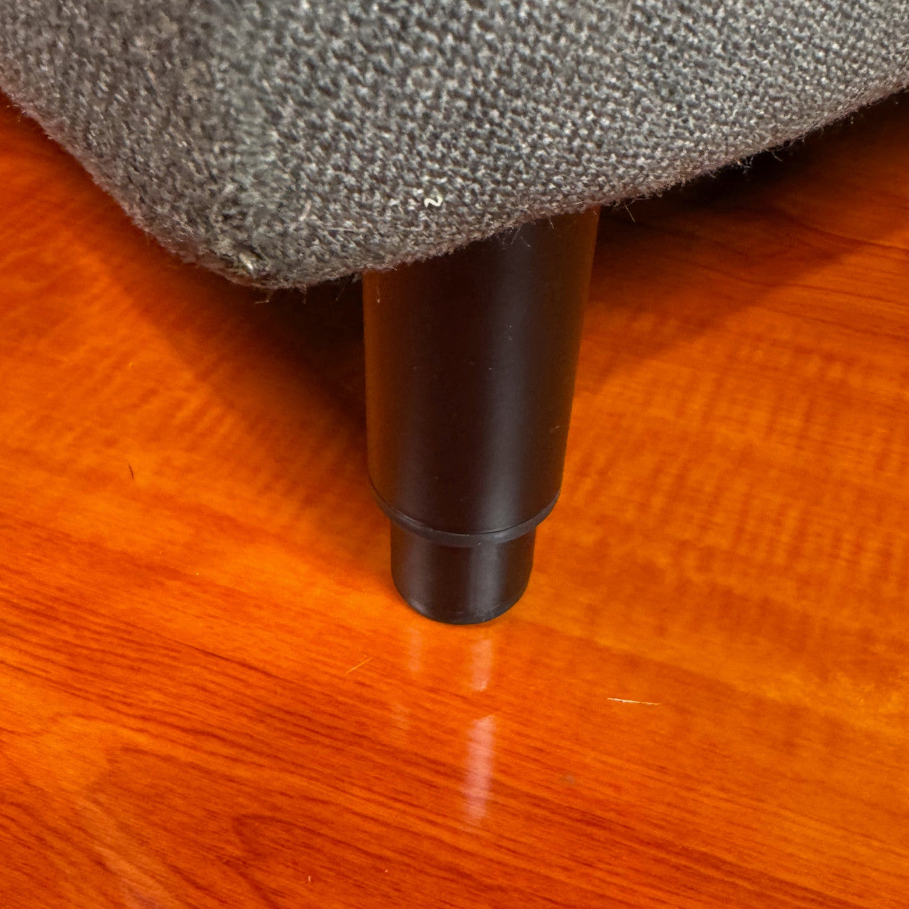 These highly adjustable  furniture legs come in a satin black powder-coat providing a long lasting and durable finish.
The foot on each leg utilizes a polyethylene glide to protect floors and surfaces. There are endless applications these legs can be used for!