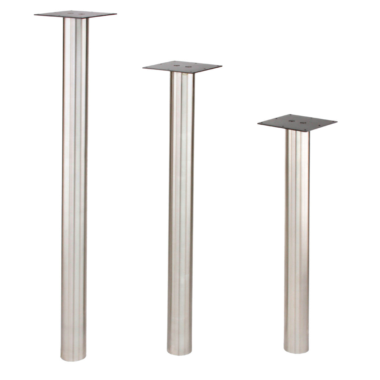 Katrina 3" Round Stainless Single Legs- Dining Counter Bar Heights