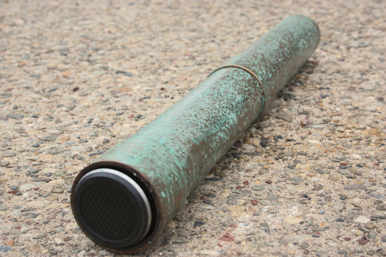 Our KATINDCOP leg is an industrial style leg in an oxidized copper finish.