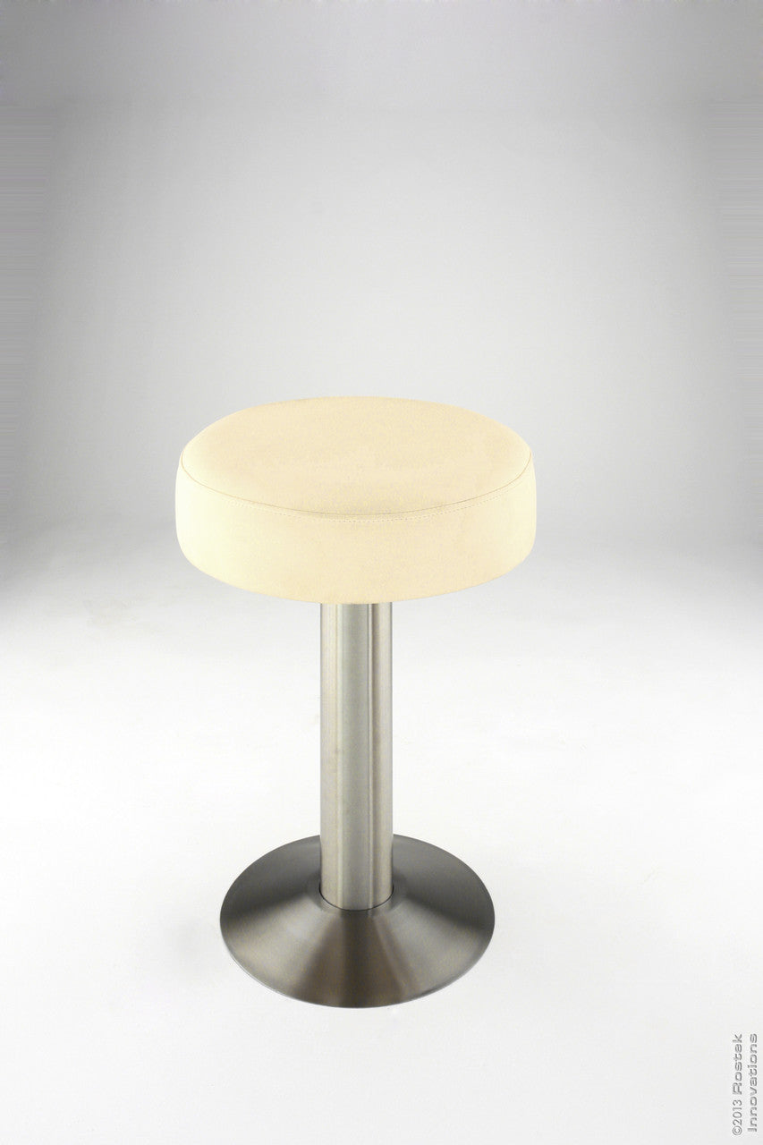 CON180 Stainless Steel Roswell Bolt Down Base has a 3" Diameter, 304 Grade Stainless Steel column with a Powder Coated Spider and Floor Plate. by Rostek