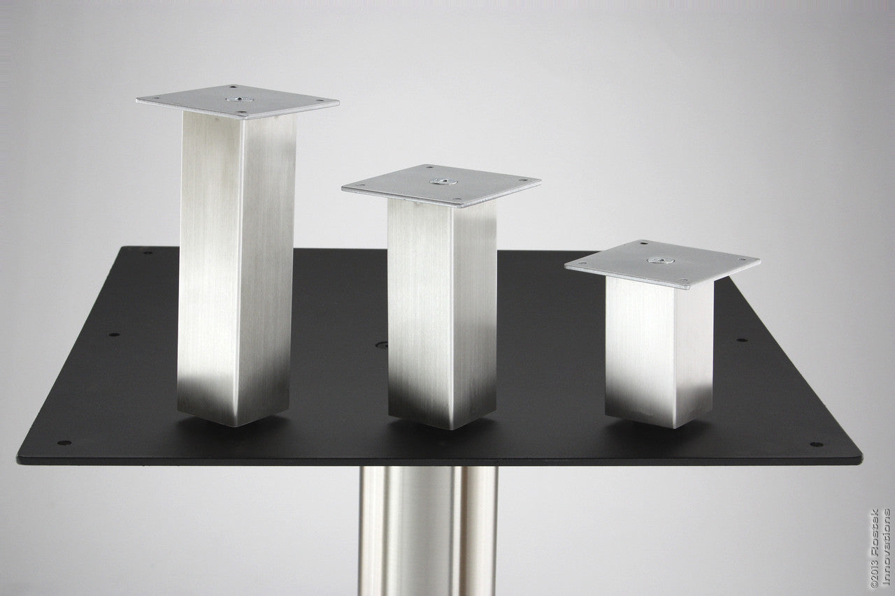 The KATS50 cabinet legs come in 3 lengths: 4" 6" and 8".