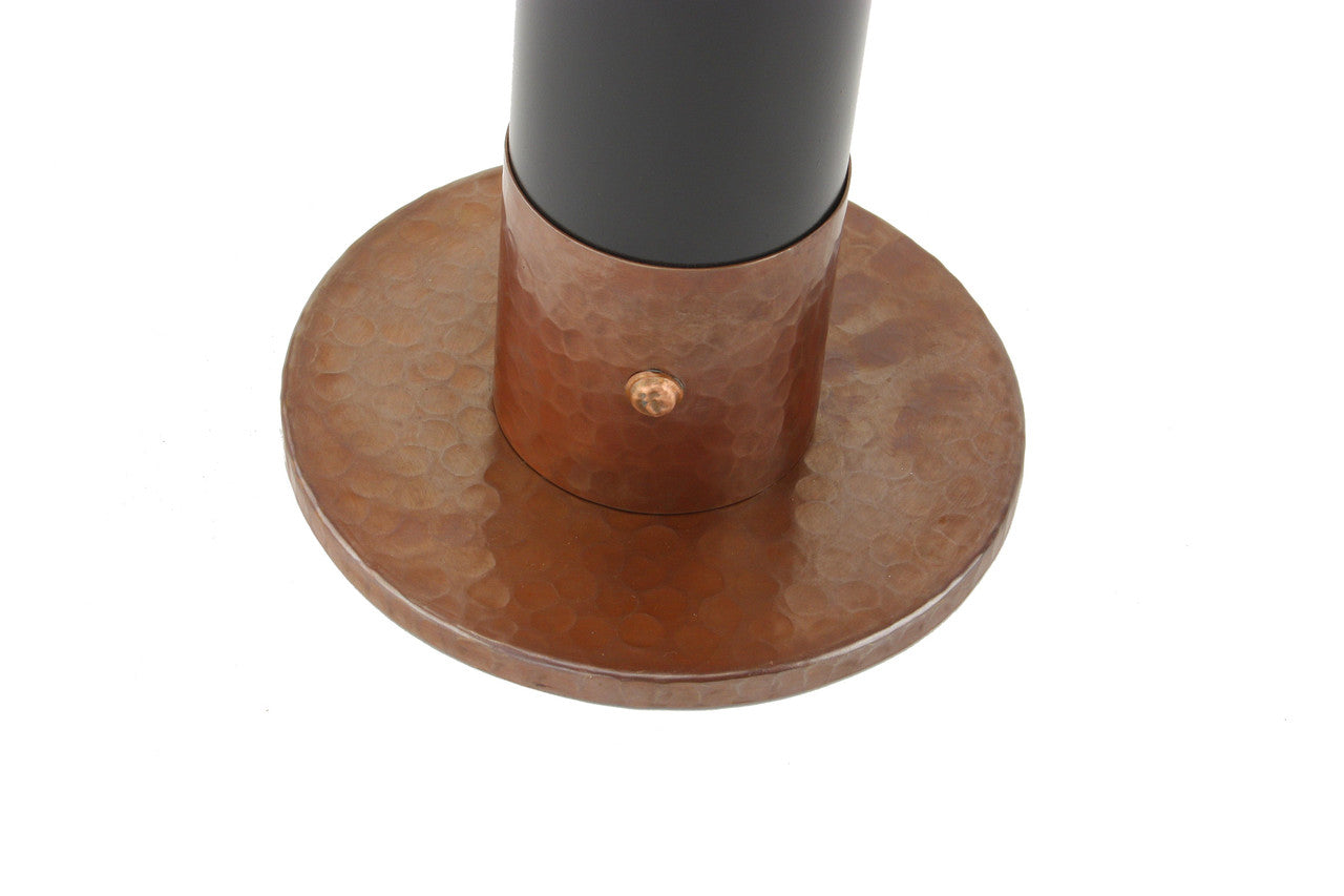 Copper Eclipse Bolt Down Base showing detail of the copper base plate.
