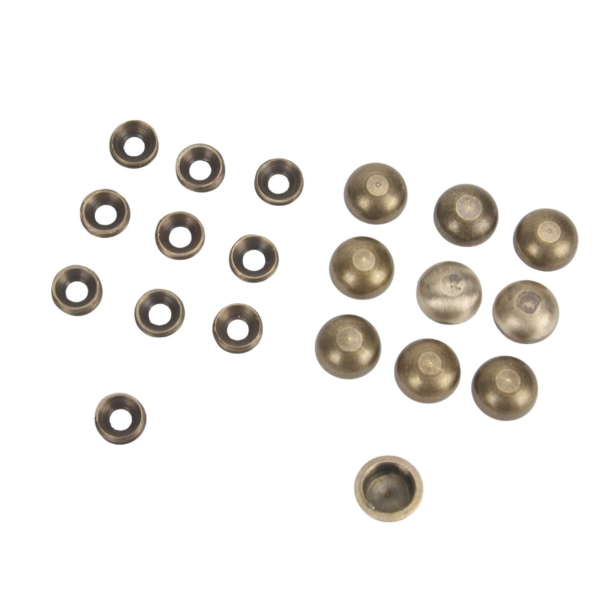 Undercover Screw Concealers - Antique Brass 13mm Diameter
