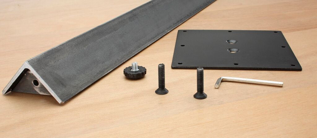 The KATANG legs come with an adjustable nylon foot, a mounting plate and hardware for ease of assembly. The 6.5" square mounting plate offers 2 options to fasten the leg, either in the center of the plate or close to the corner.
