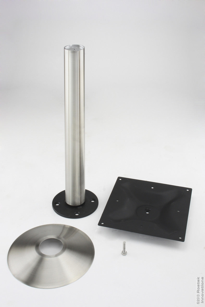 The CON180 Roswell Bolt Down Base has a durable 304 Stainless Steel Column, with a Powder Coated Mild Steel Spider and a 7.08" Floor Plate. by Rostek
