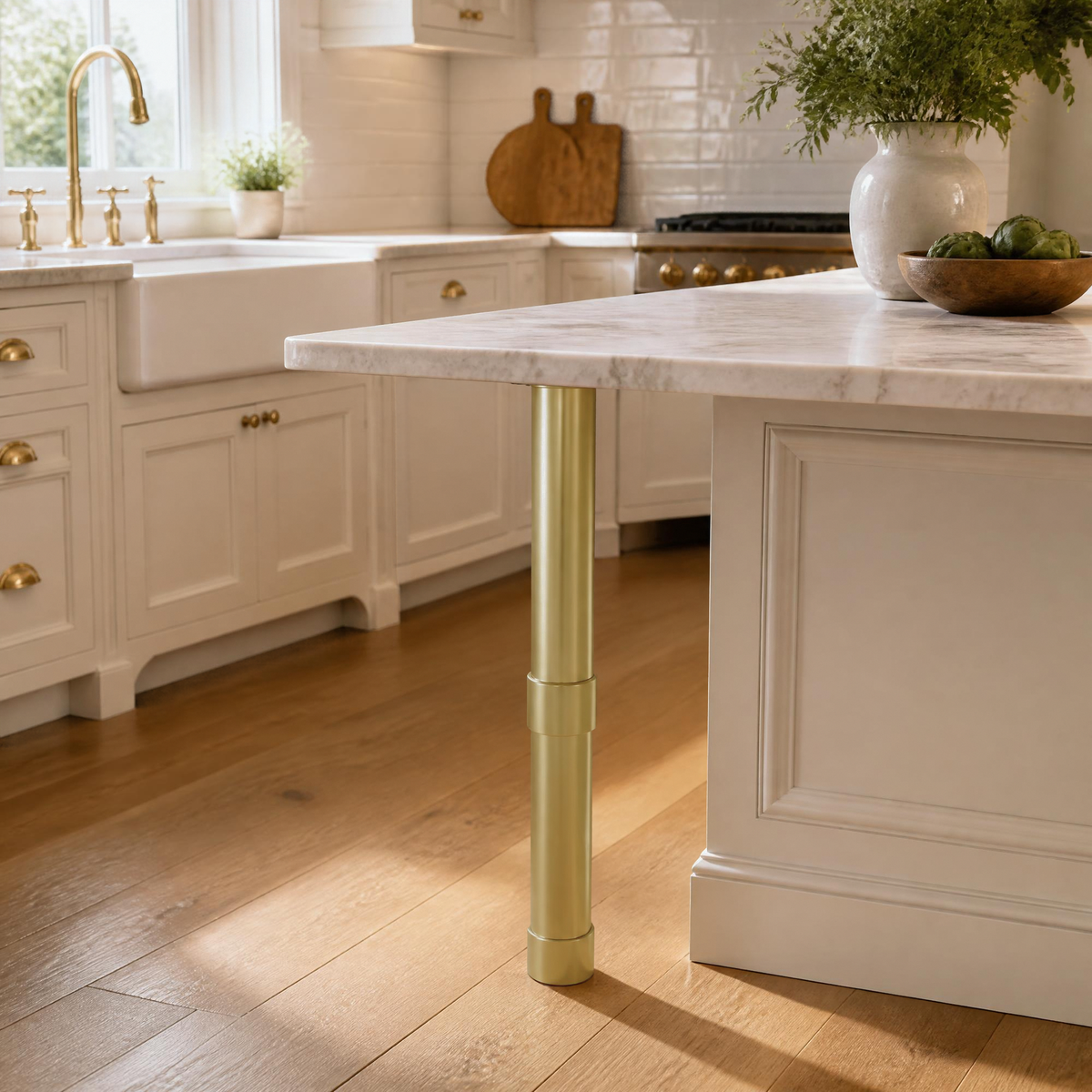 KATBRASS-  Satin Brass Finish Industrial Table Legs