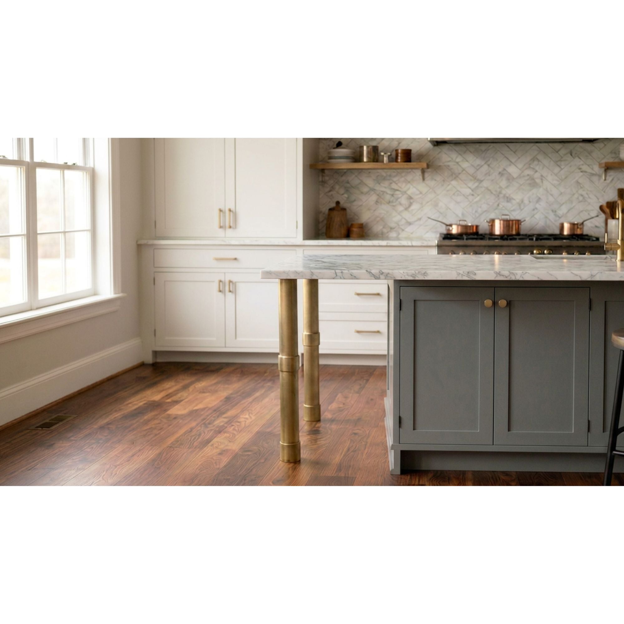 KATORB Bronze Finish Industrial Table Legs