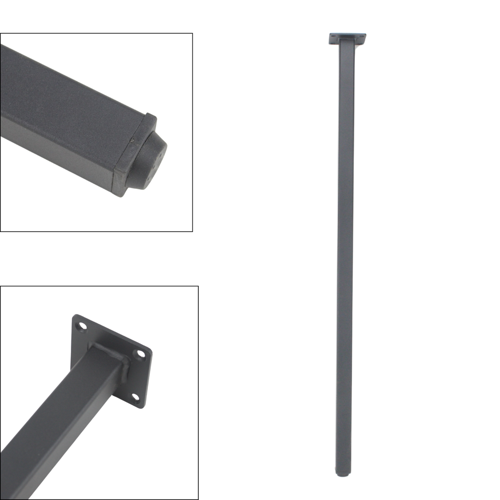 Slim Table Legs- 1" Square Black Powder-Coat  KATS25-D