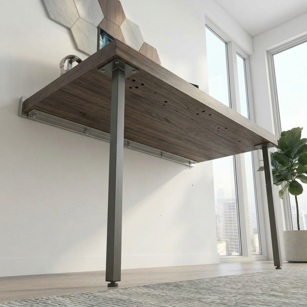 Slim Table Legs- 1" Square Black Powder-Coat  KATS25-D