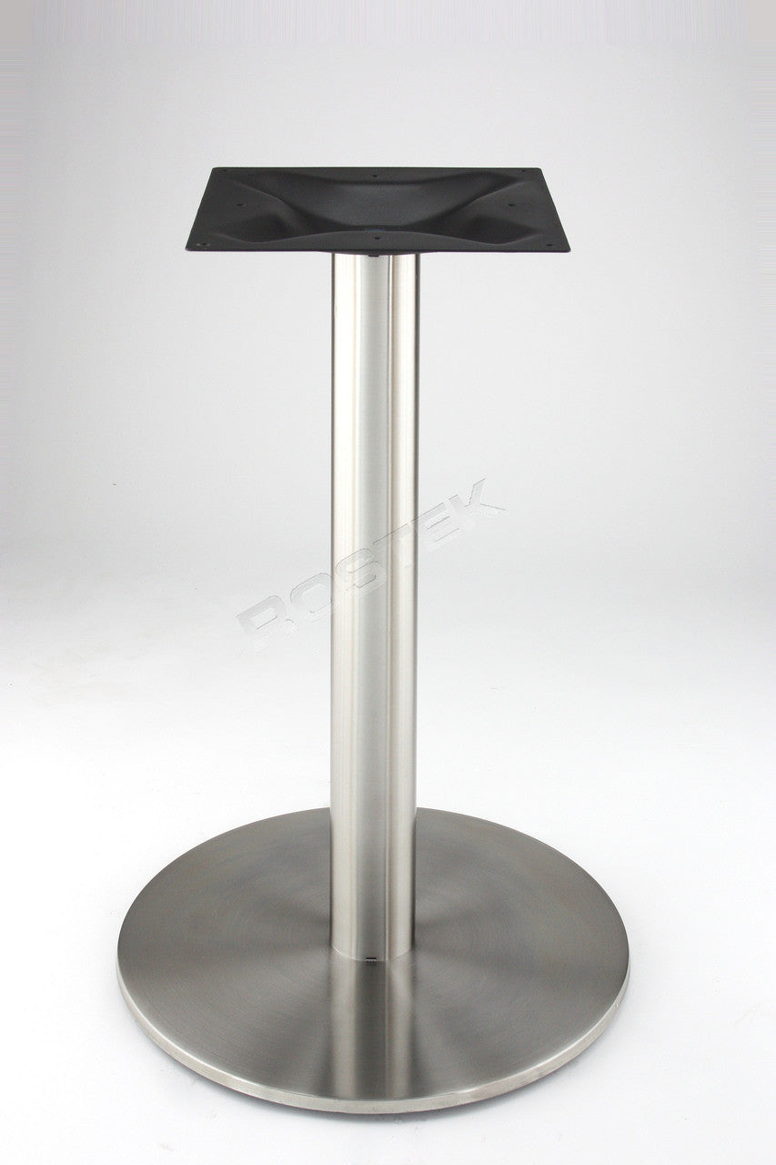 The RFL450 Olivia 17" Round Base has a 3" diameter, 1.5mm thick high quality 304 grade stainless steel column with a brushed finish. The base plate is a heavy 0.4”/10mm thickness, making it ideal for heavy tops where extra stability and support is needed.