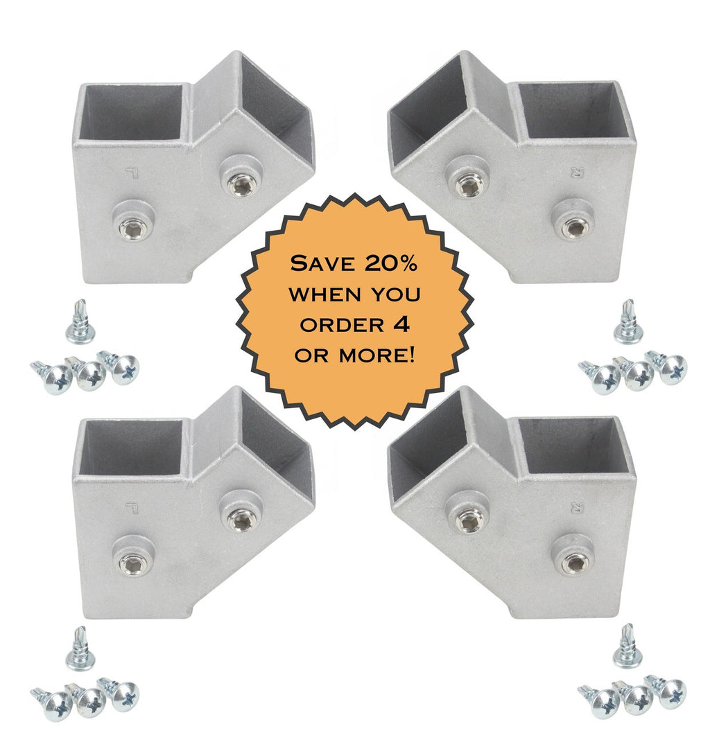 Build-A-Frame  Tube Connectors, Set of 4,  45 degree angle braces