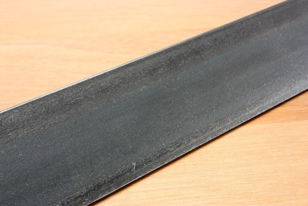 This industrial angle iron leg highlights the true patina of raw steel. Each leg is protected with a flat clear coat to preserve the finish. 