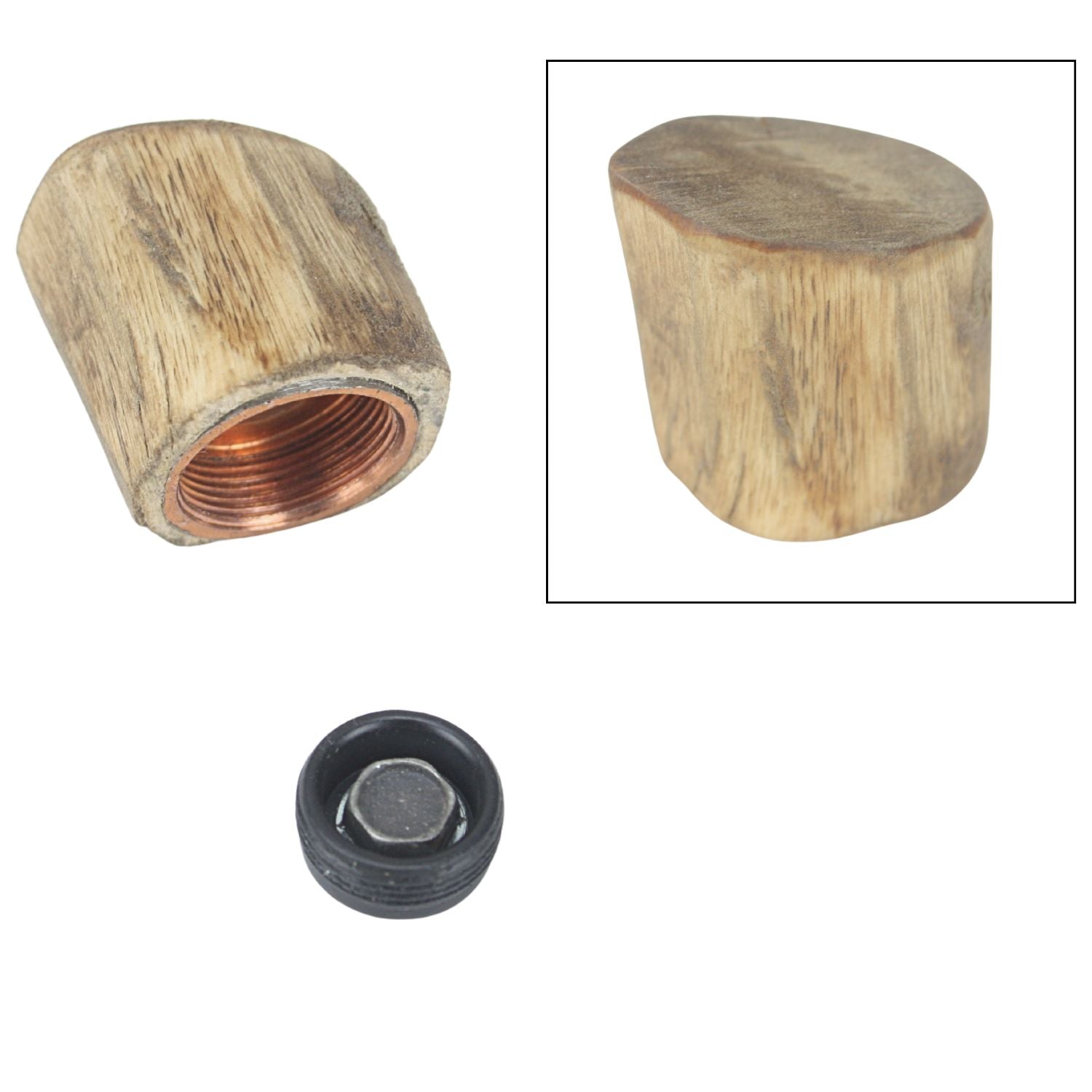Undercover Screw Concealers- 26mm Round Hand Hewn Wooden Peg